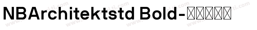 NBArchitektstd Bold字体转换